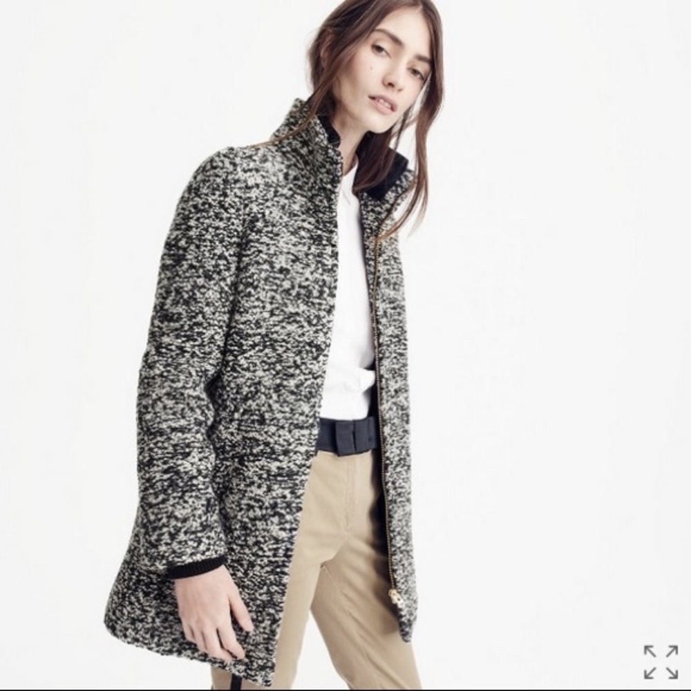 Jcrew lodge coat speckled Boucle